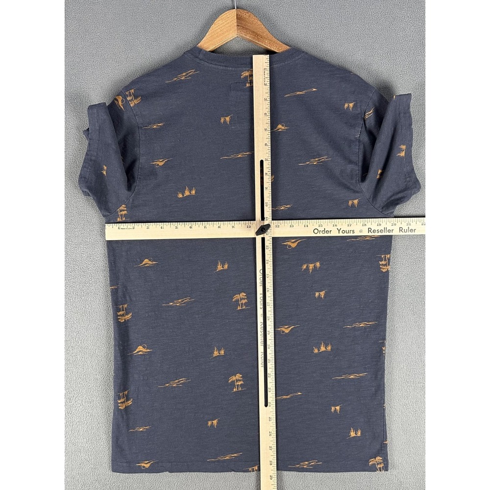 Prana Shirt Mens Medium Blue Slim Fit Minimalist Hiking Camp Organic Cotton - Picture 4 of 7